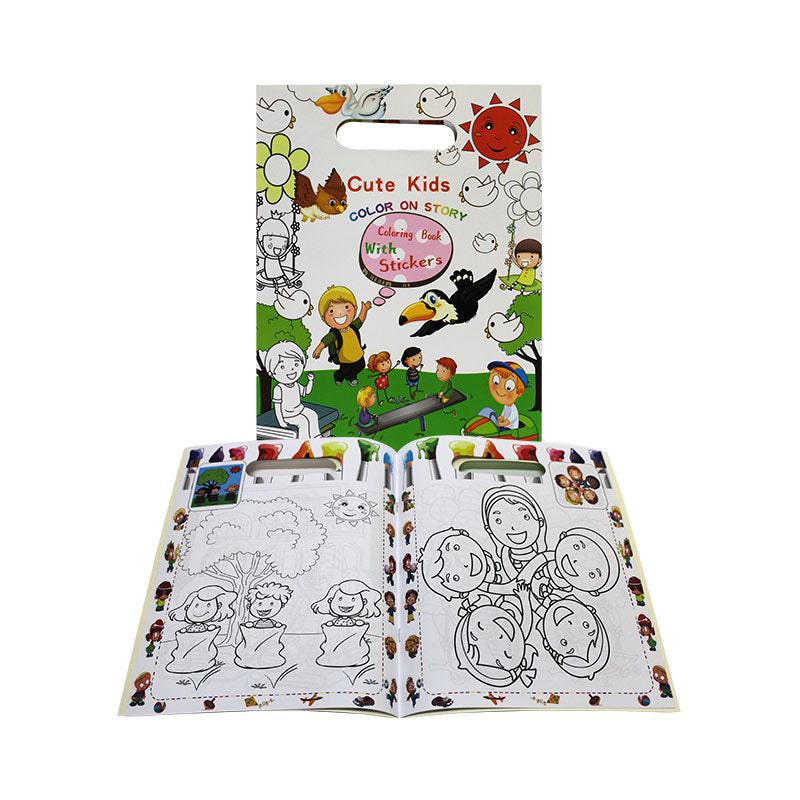 Libro para Colorear con Stickers 10 pág. 21 x 28 cm Itrade