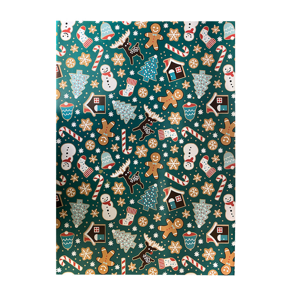 Papel de Regalo Navideño #4 75 x 51 cm 80 grs Paquete/10 piezas Itrade
