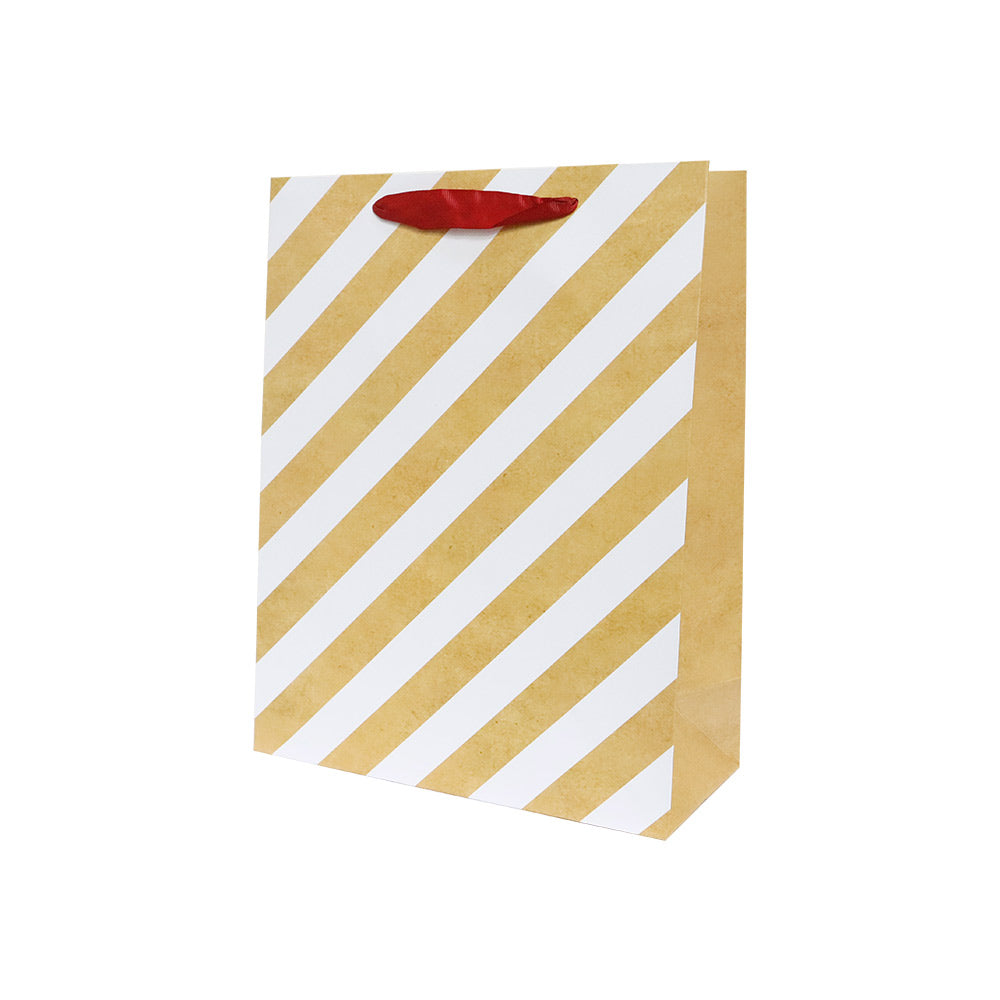 Bolsa de Regalo Mediana 32 x 25 x 11 cm Blanco y Negro 1 pieza ITrade