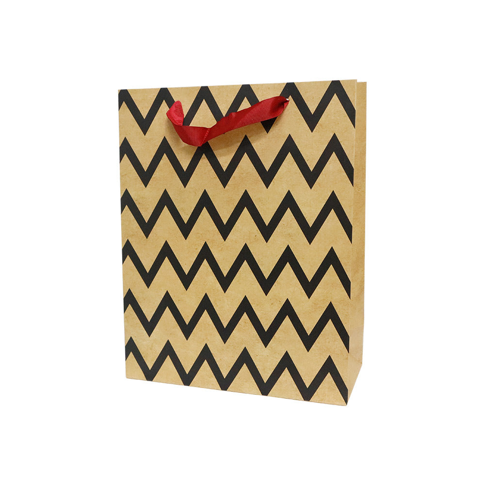 Bolsa de Regalo Mediana 32 x 25 x 11 cm Blanco y Negro 1 pieza ITrade