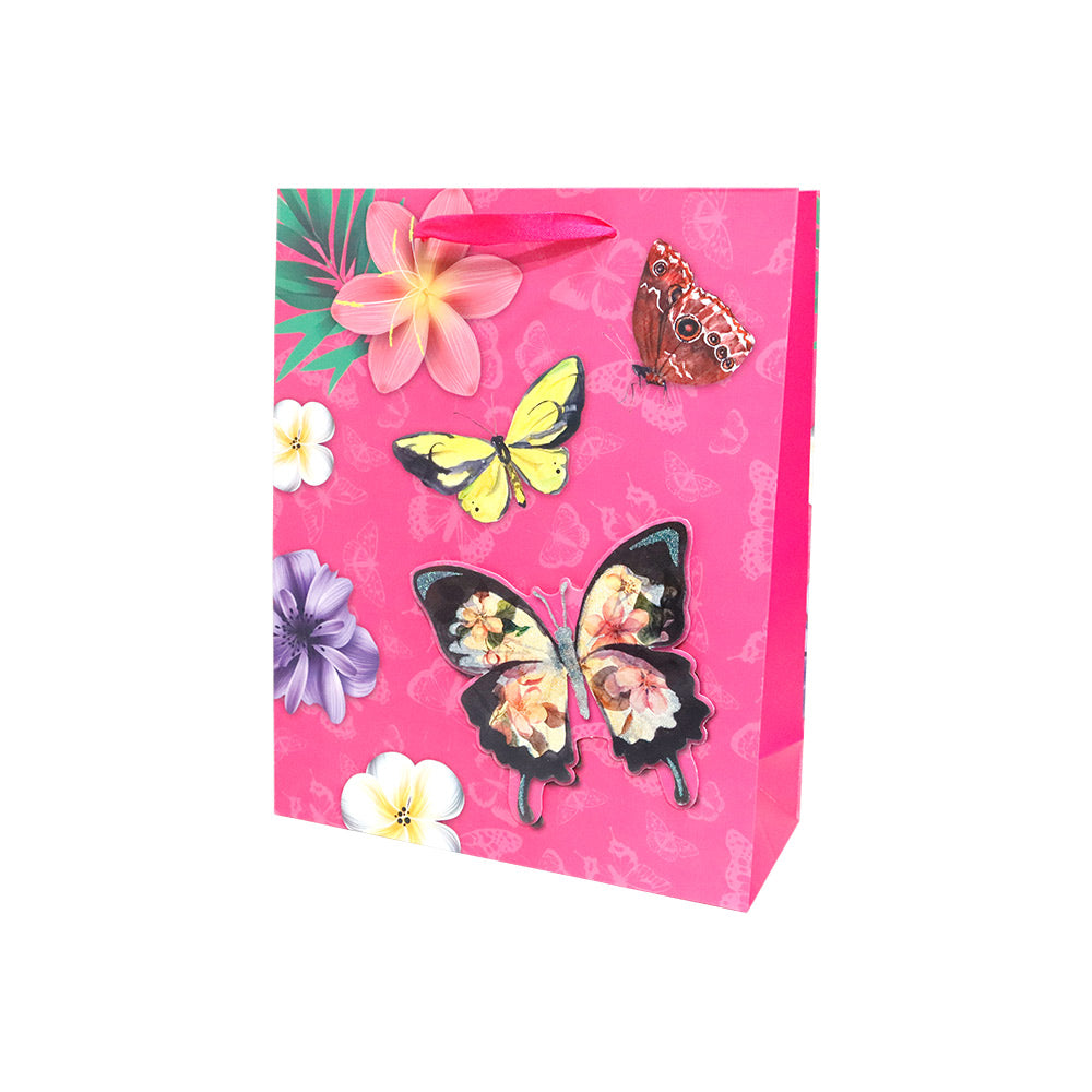 Bolsa de Regalo Mariposas Mediano 32 x 25 x 11 cm 1 pieza ITrade