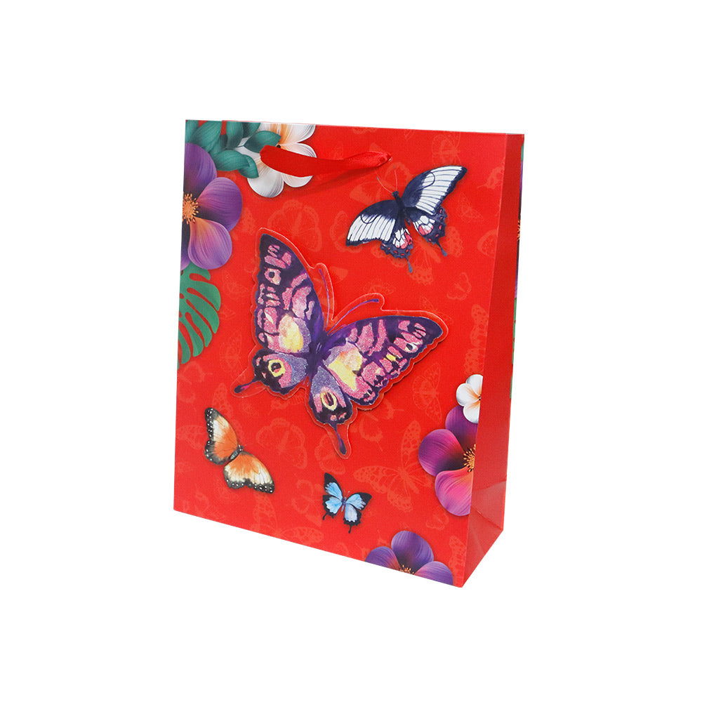 Bolsa de Regalo Mariposas Mediano 32 x 25 x 11 cm 1 pieza ITrade