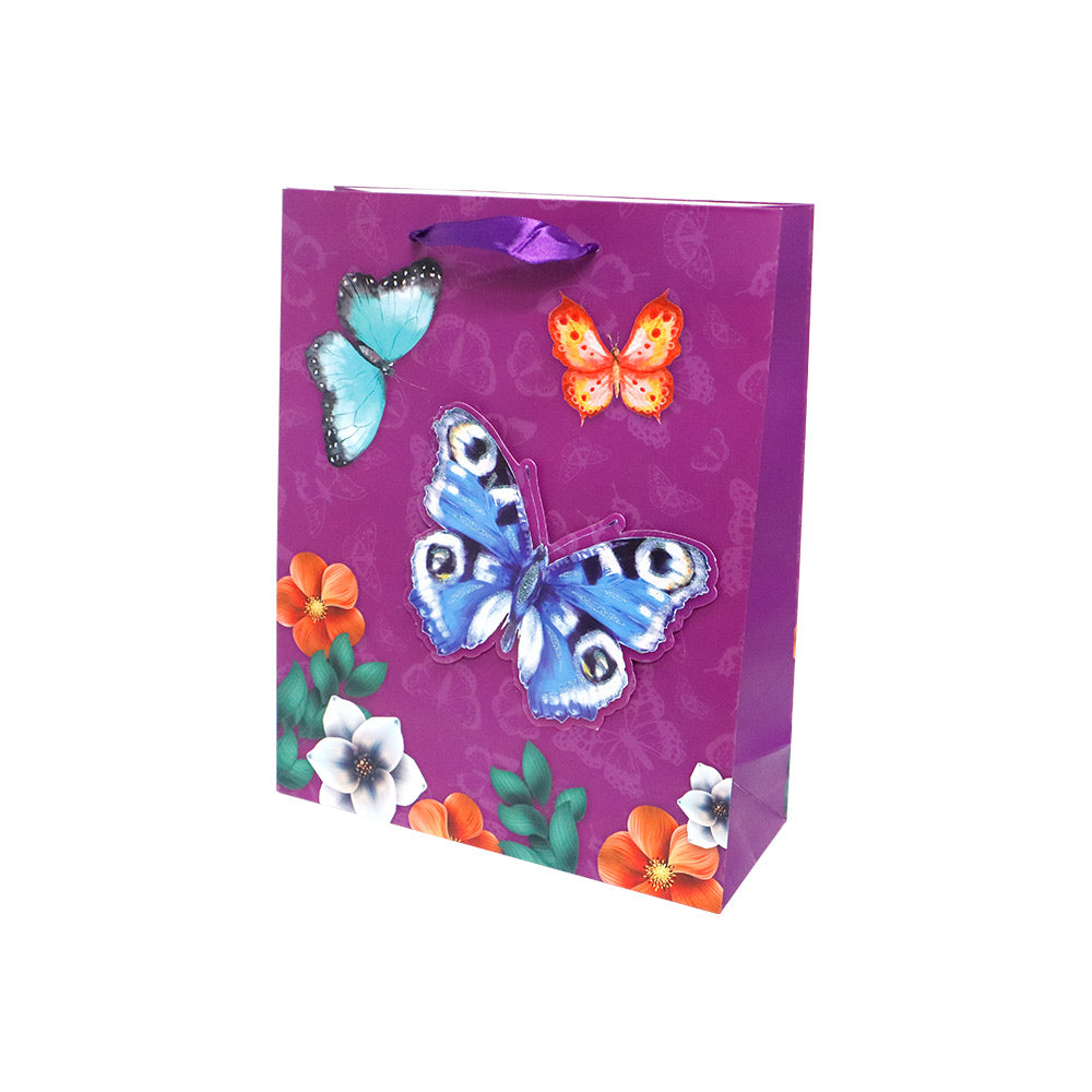 Bolsa de Regalo Mariposas Mediano 32 x 25 x 11 cm 1 pieza ITrade