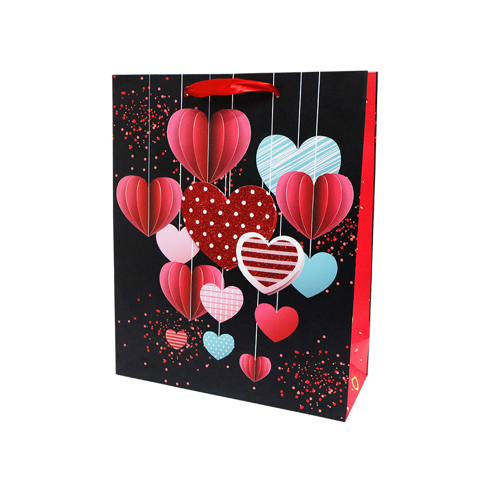 Bolsa de Regalo Mediana Corazones 32 x 26 x 10 cm 1 pieza ITrade