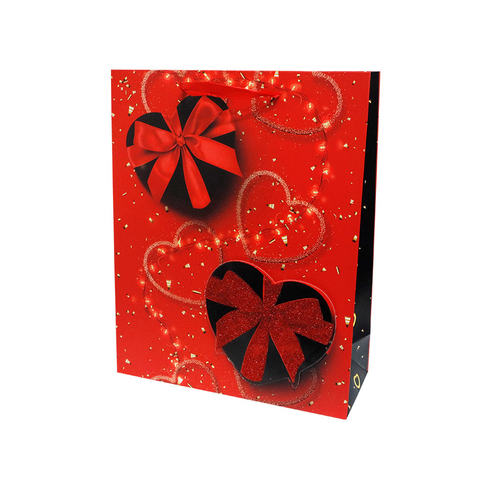 Bolsa de Regalo Mediana Corazones 32 x 26 x 10 cm 1 pieza ITrade
