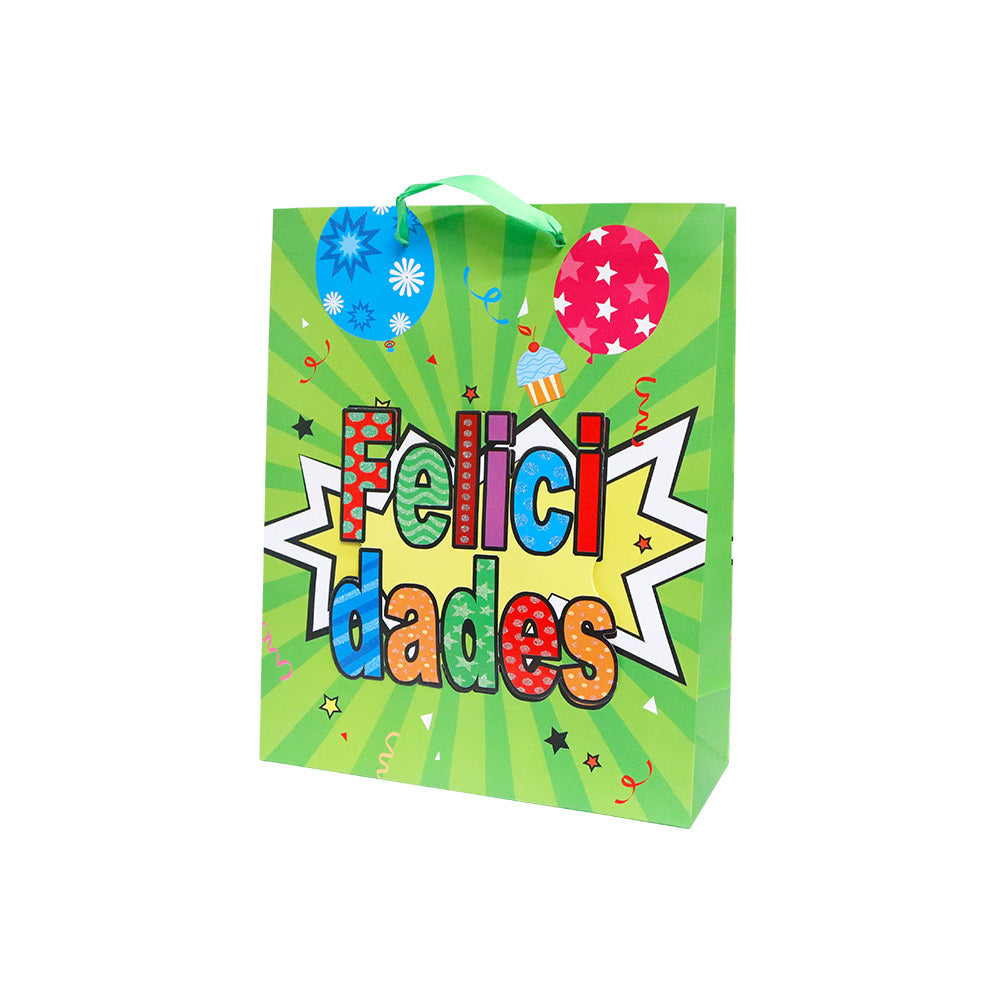 Bolsa de Regalo Felicidades Mediano 36 x 26 x 10 cm 1 pieza ITrade