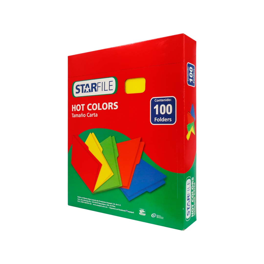 Folder Carta Rojo 1 pieza Hot Colors