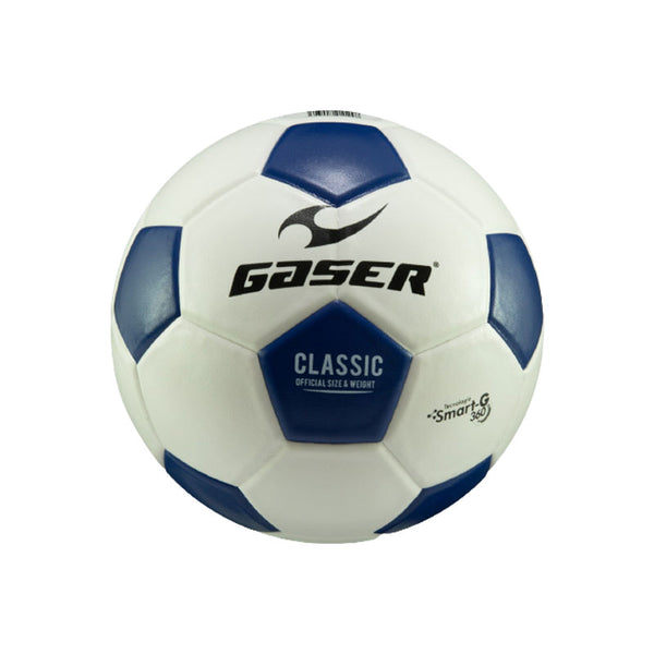 Balón Soccer #4 Clásico Mate Blanco/Azul Gaser