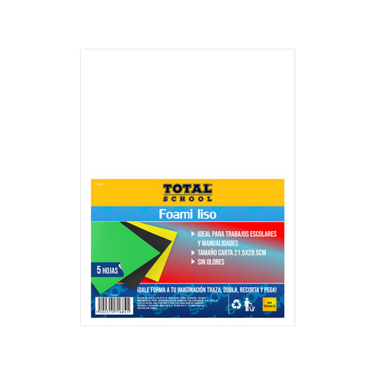 Foami Blanco C/5 Piezas 21.5 x 28.5 CM TOTAL SCHOOL