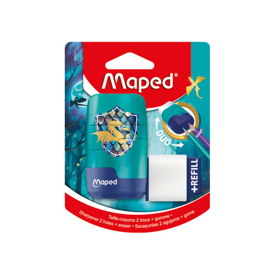 Goma Mas Sacapuntas Mas Refill Dragon Maped Blister