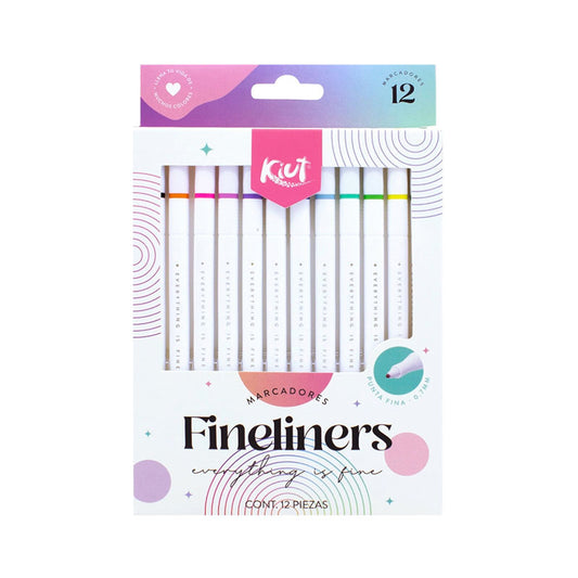 Plumón Ultra Fino Fineliners Caja/12 Piezas KIUT NORMA