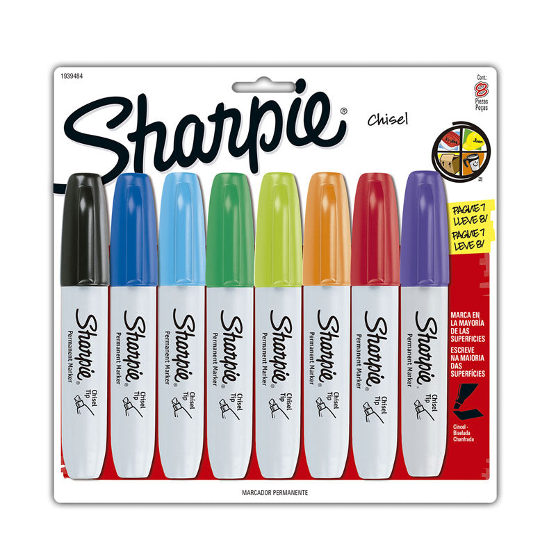 Marcador Permanente Cincel Surtido Fashion 8 piezas Sharpie Newell