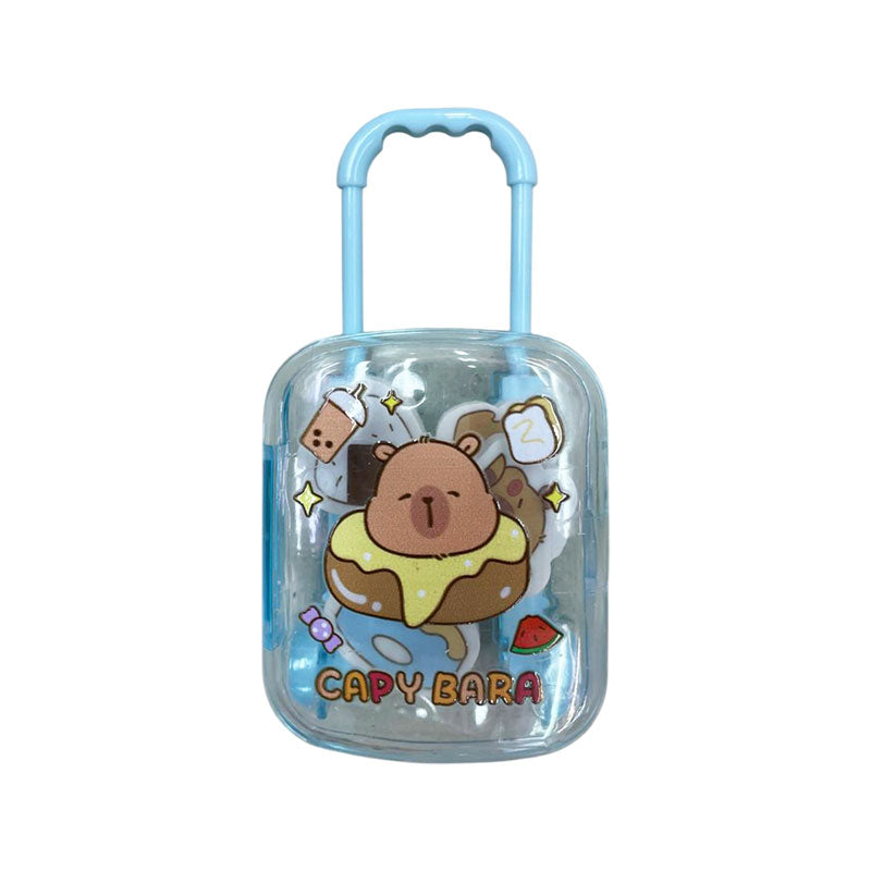 Borrador Escolar Mini Maleta Capibara C/4 Piezas ITrade