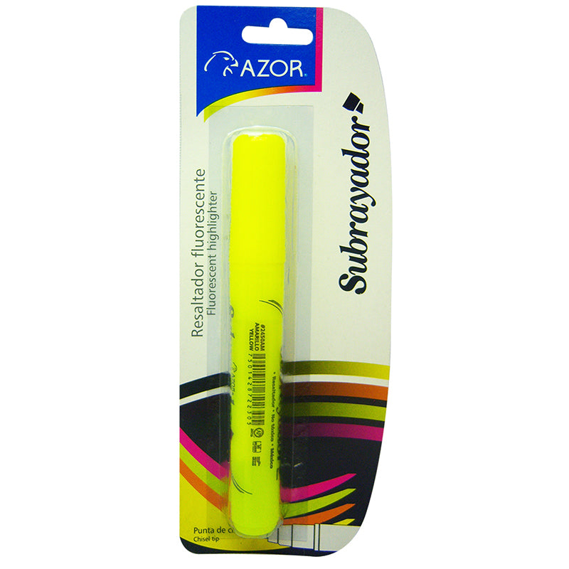 Marcatextos Grueso Subrayador Amarillo Blíster Azor
