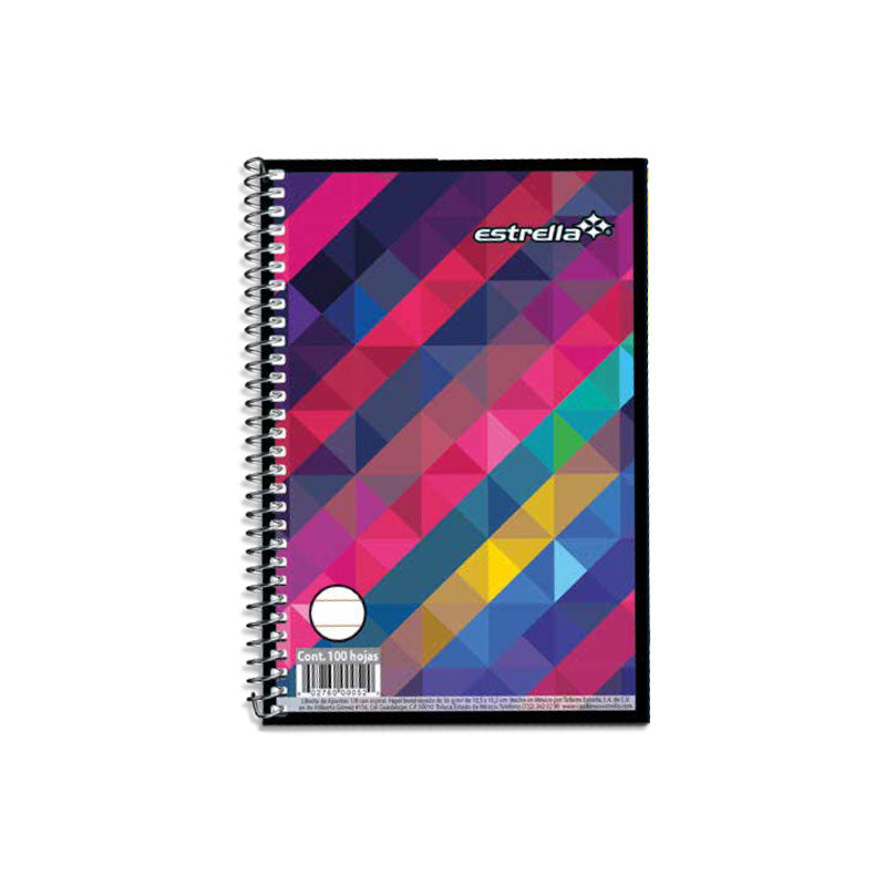 Libreta 18 Apuntes Espiral Raya 100 Hjs Estrella Papelería Del Ahorro 9455