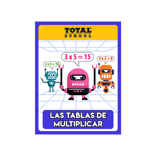 Tarjetero Didáctico Foamy Multiplicación 10 x 13 cm Total School
