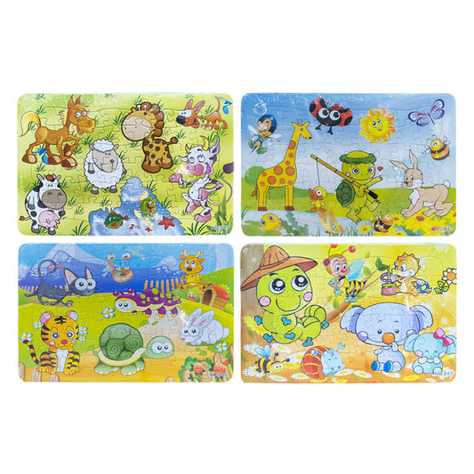 Rompecabezas de Carton C/48 Piezas 38 x 26 CM Animalitos Varios Modelos ITrade