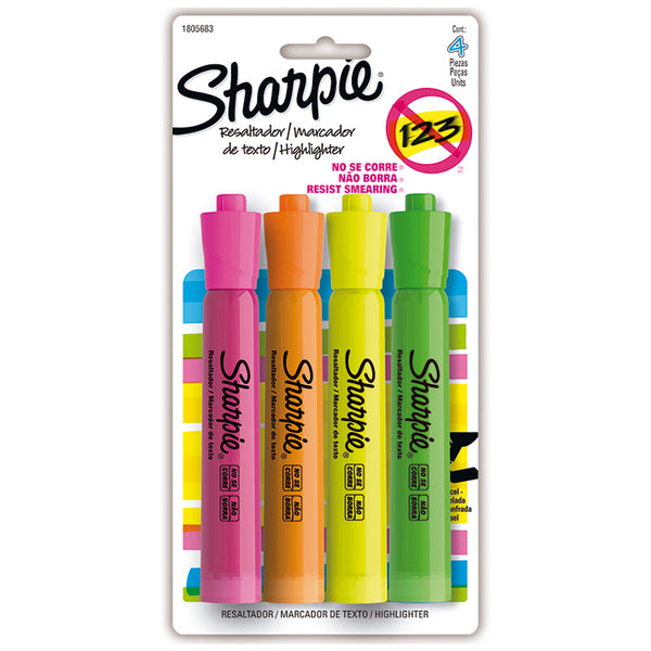 Marcatextos Grueso Surtido Básico 4 piezas Sharpie Newell