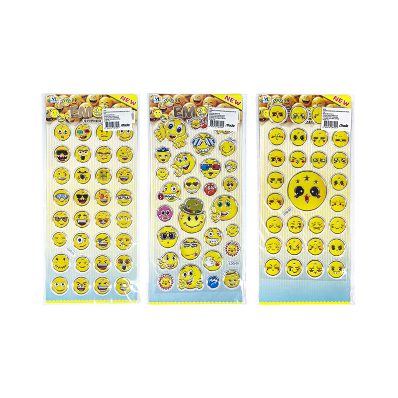 Calcomania Escolar Emoji Bordes Plateados Varios Modelos ITrade LDQ SERIES