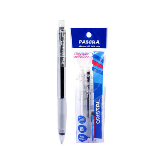 Lapicero 0.5 mm Cristal Surtido Con Minas de Repuesto Bolsa C/2 Piezas PASCUA