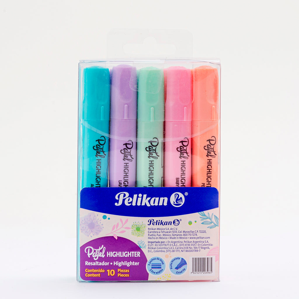 Marcatextos Grueso Surtido Pastel C/10 piezas Pelikan
