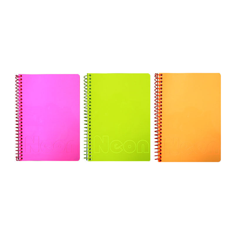 Libreta de Apuntes PVC Raya A5 Colores Neón – Papelería del Ahorro