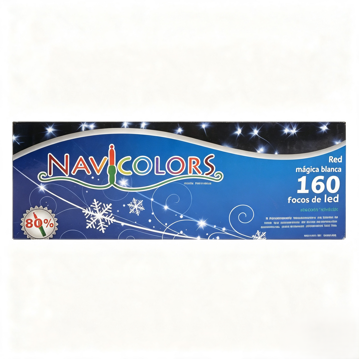 Luces Navideñas Deña 160L Led Blanca Cable Verde L562284 Navicolors