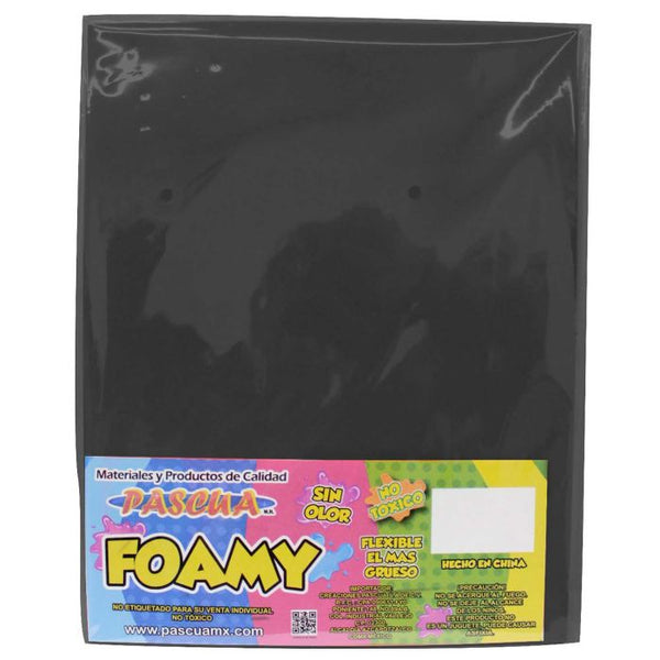 Foamy Liso Negro Carta 5 pzas Pascua