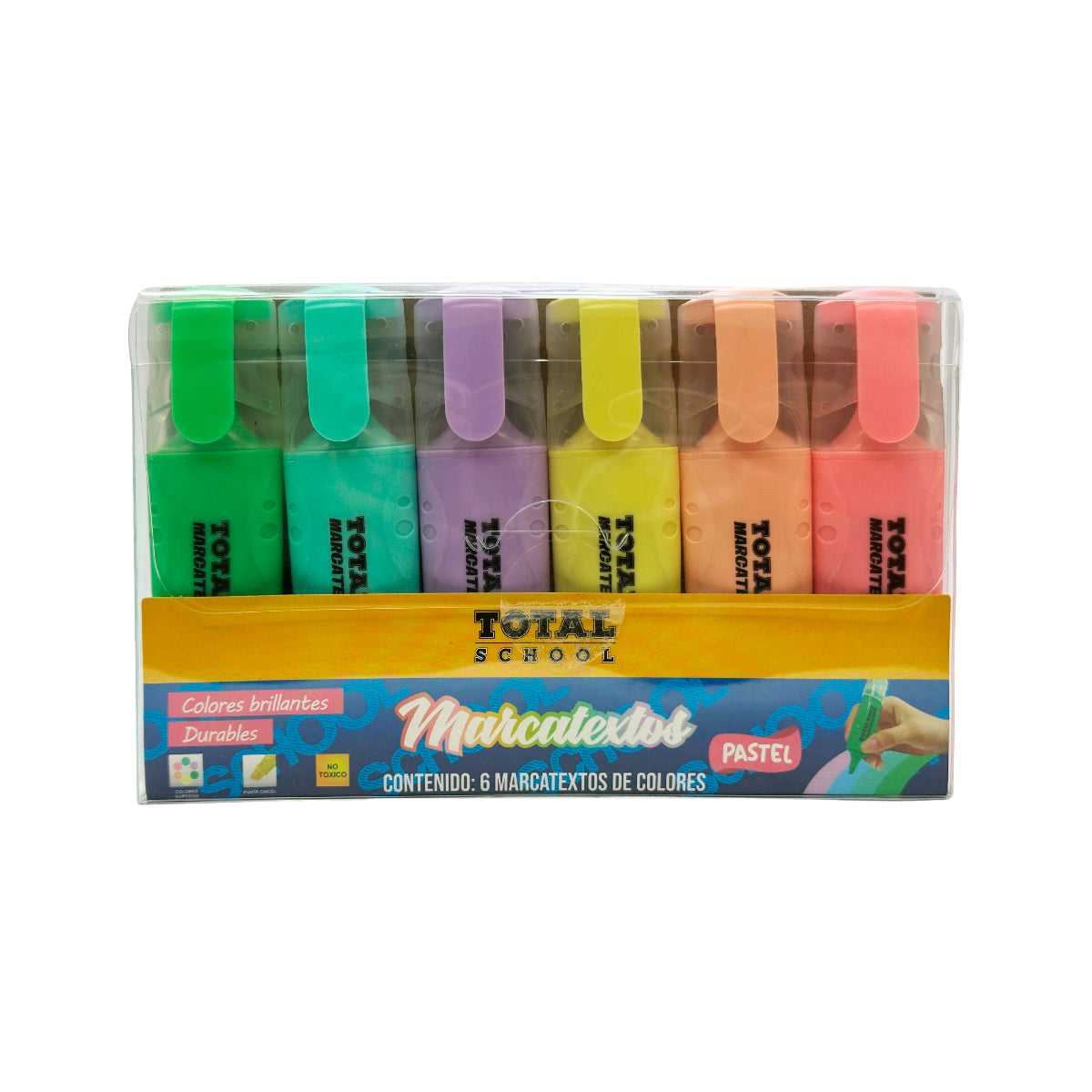 Marcatextos de Colores Pastel 6 piezas Total School