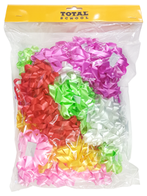 Moño de Regalo Rehilete 1 x 8cm 40 piezas Varios Colores Total School