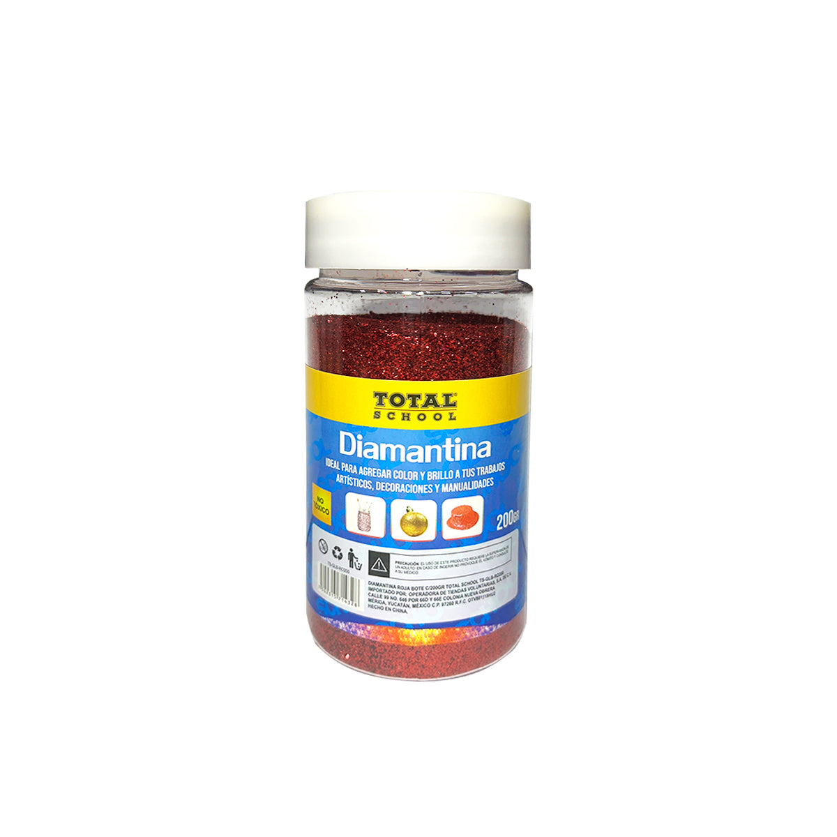 Diamantina Roja 200 gr Total School
