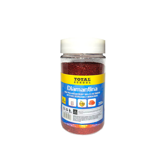 Diamantina Roja 200 gr Total School