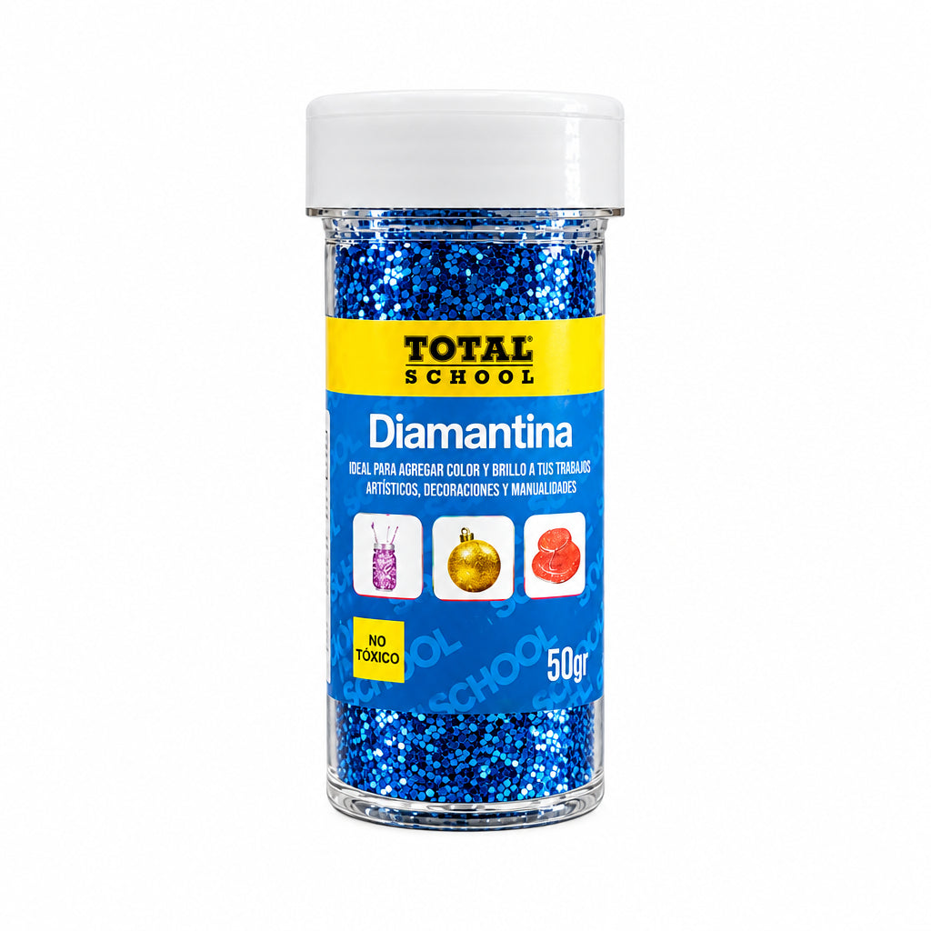 Diamantina Dorada Bote 50 gr Total School