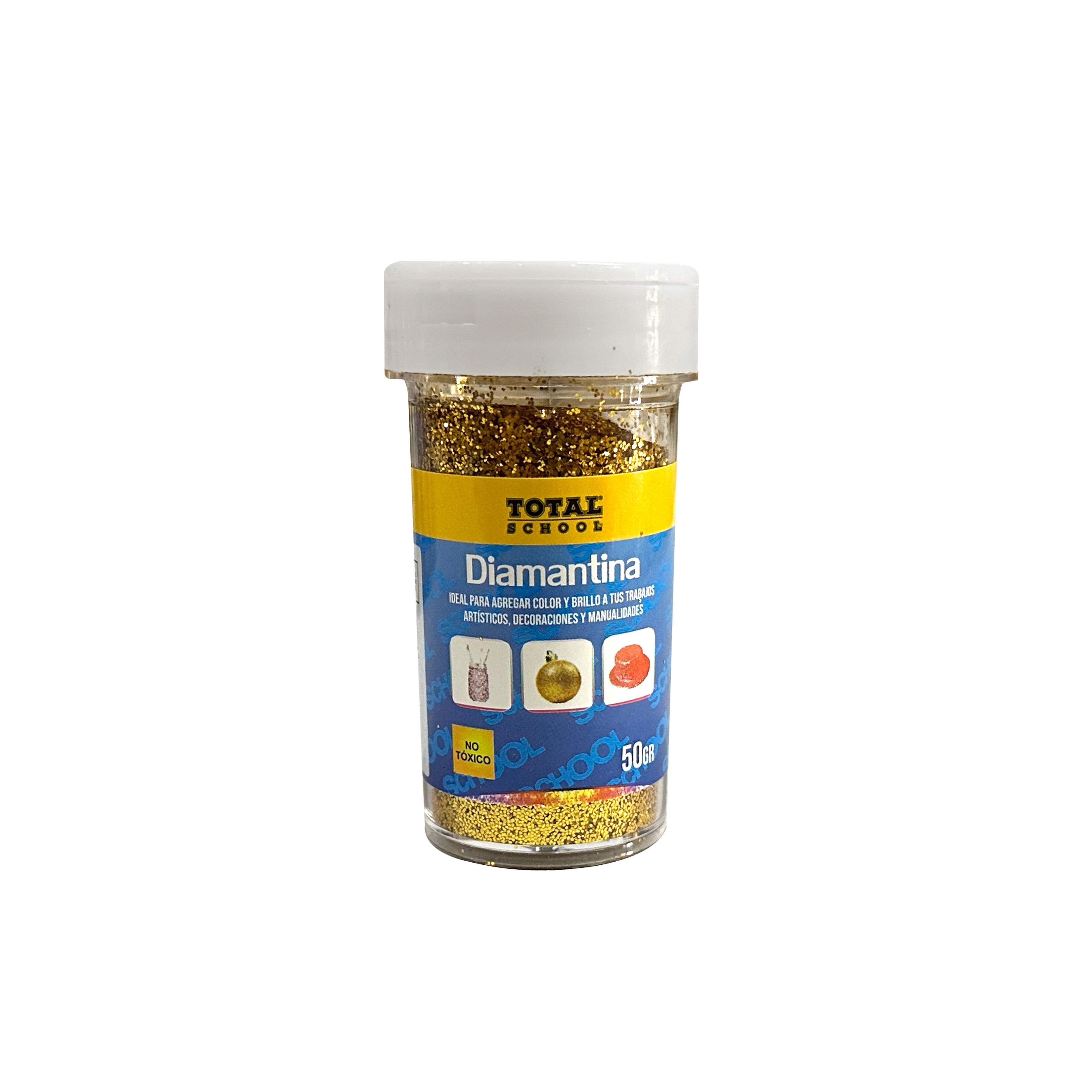 Diamantina Dorada Bote 50 gr Total School