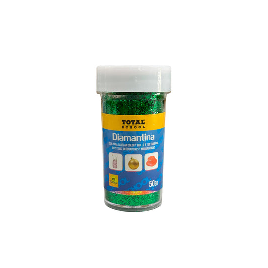 Diamantina Verde Bote 50 gr Total School