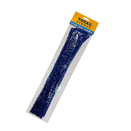 Limpiapipas Metálico Azul 30 cm 20 pzas Total School