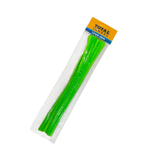 Limpiapipas Verde 30 cm 20 pzas Total School
