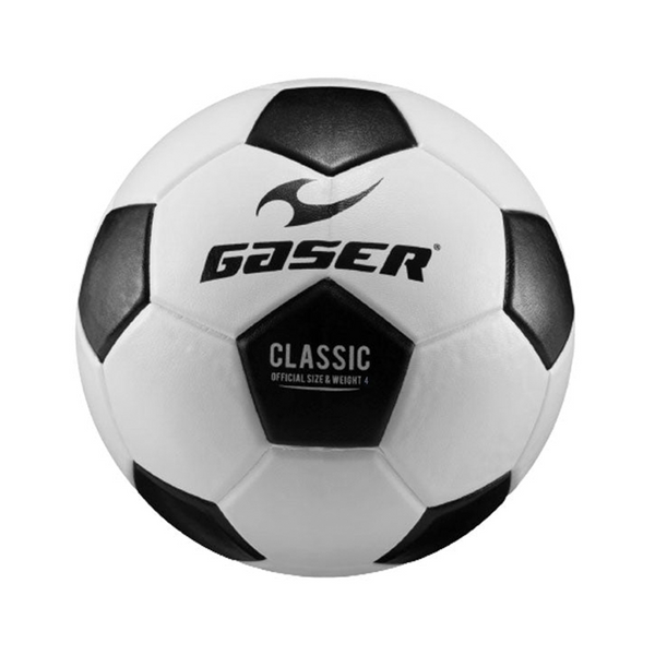 Balón Soccer #4 Clásico Mate Blanco/Negro Gaser