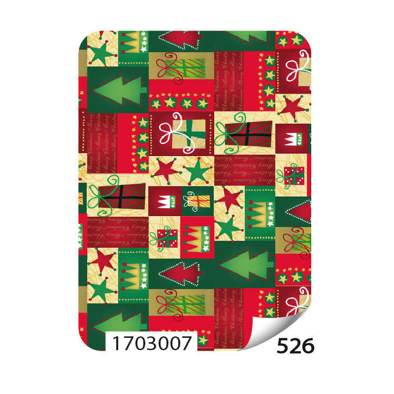 Papel de Regalo Navideño Arboles y Regalos 75 grs 25 piezas Creear