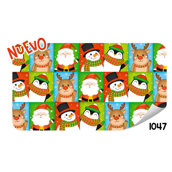 Papel de Regalo Navideño Santa, Renos y Pingüinos 70 grs 10 Pliegos Creear