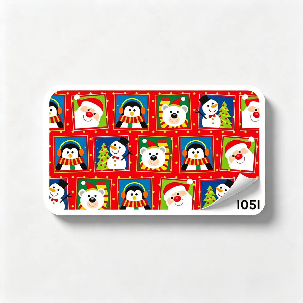 Papel De Regalo Navideño Muñecos Retrato Fondo Rojo 70grs Pliego Creear 1051