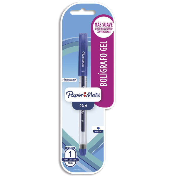 Bolígrafo Gel Azul Blíster 1 pz Papermate Newell