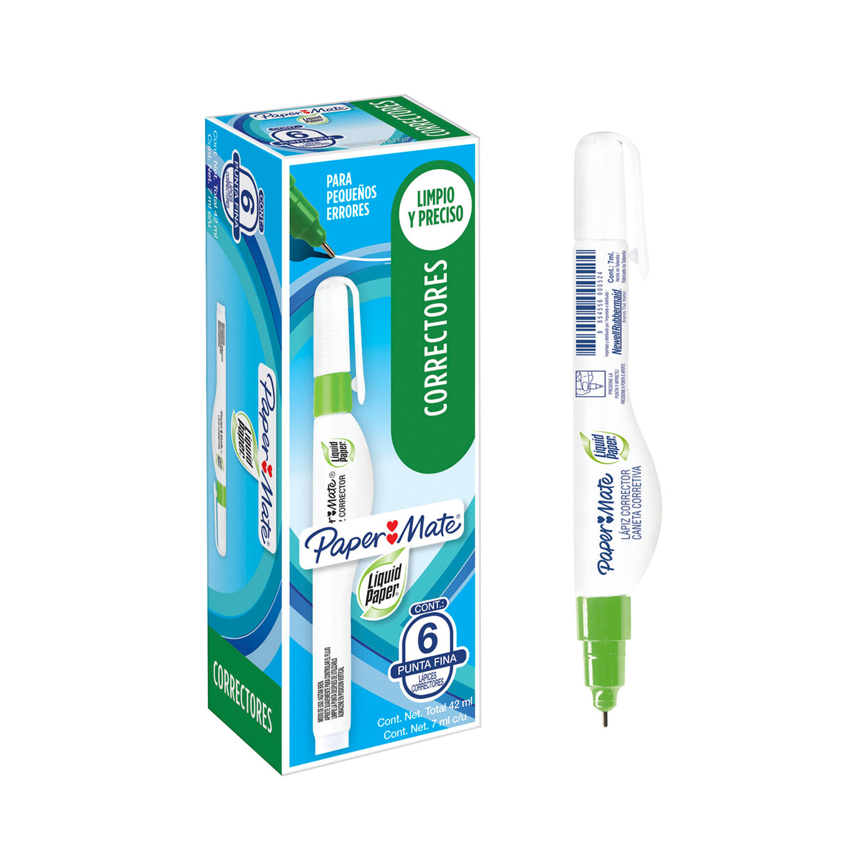 Corrector Tipo Pluma 7ml 1 pieza Liquid Paper Newell – Papelería del Ahorro