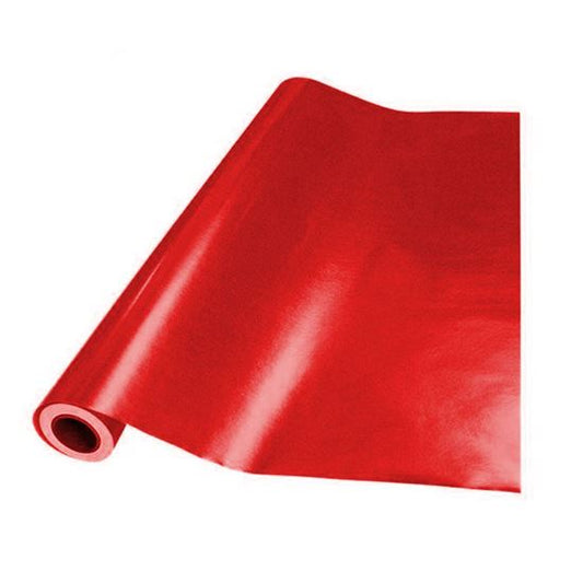 Papel Metalizado LISO Brillante Rojo Rollo 25 mts