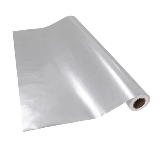 Papel Metalizado LISO Brillante Plata Rollo 25 mts