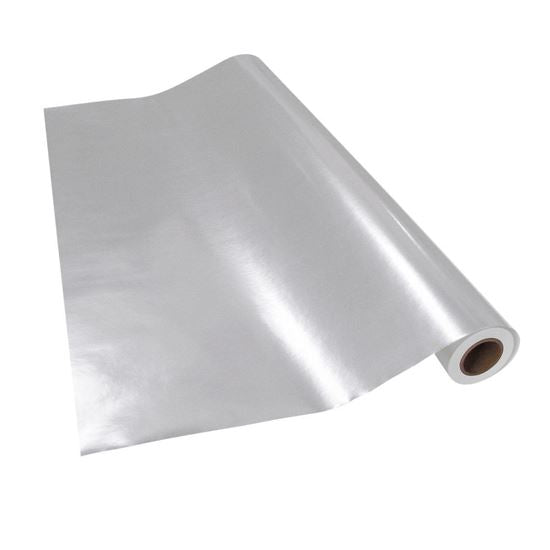 Papel Metalizado Liso Brillante Plata Rollo 25 metros Janel