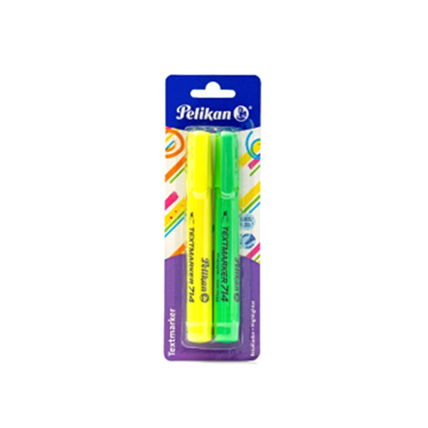 Marcatextos Amarillo y Verde 714 Blíster 2 piezas Pelikan