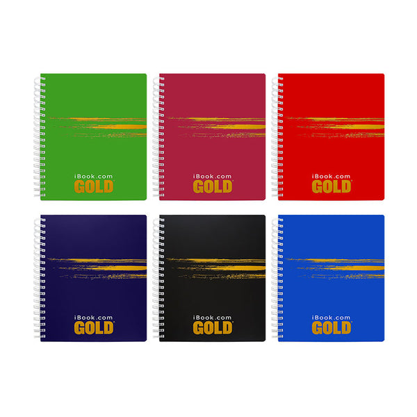 Cuaderno Profesional Doble Arillo Cuadro Grande 200 hjs Gold Ibook