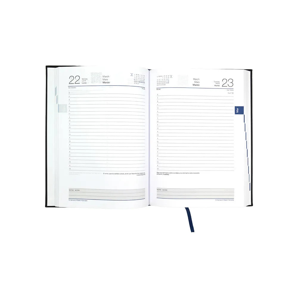 Agenda 2027 Diaria 14.5 x 20.5 Tucson Negro Danpex