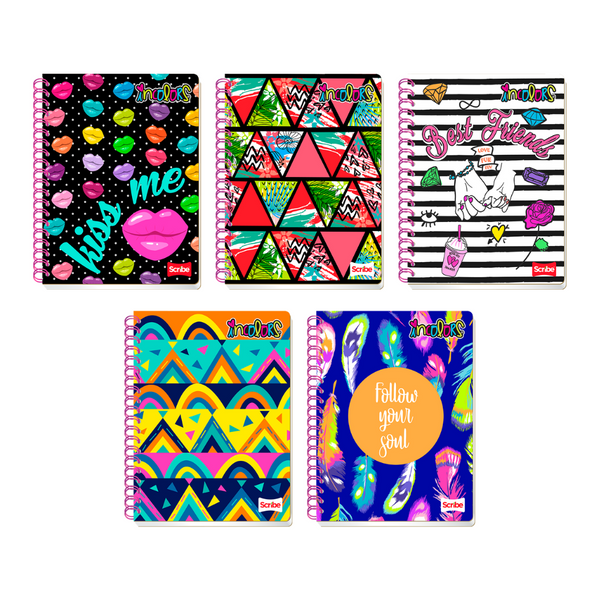 Cuaderno Profesional Doble Arillo Cuadro Grande 100 hjs Incolors Scribe